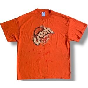 Orange‎ Crush Shirt Mens Size XL Delta Pro Weight Vintage Short Sleeve Y2K